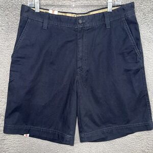 NWT IZOD Shorts Men's Size‎ 34 x 9 Midnight Blue Saltwater Flat Front Chino